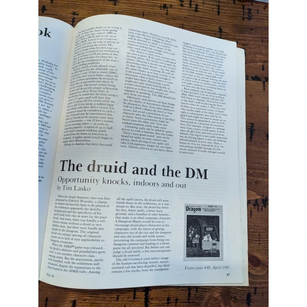 Vintage Dragon Magazine Best of Dragon Vol III Good Condition From 1983